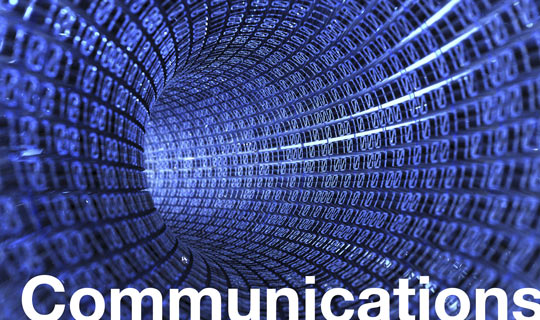 Abstract view of a high-capacity communications network